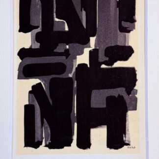 Pierre Soulages (After) - Gouaches et gravures (i), 1957 - Framed