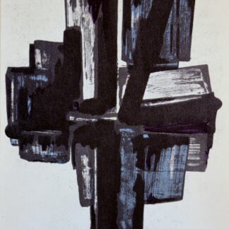 Pierre Soulages (d'après) - Gouaches et gravures (H), 1957 - Encadré