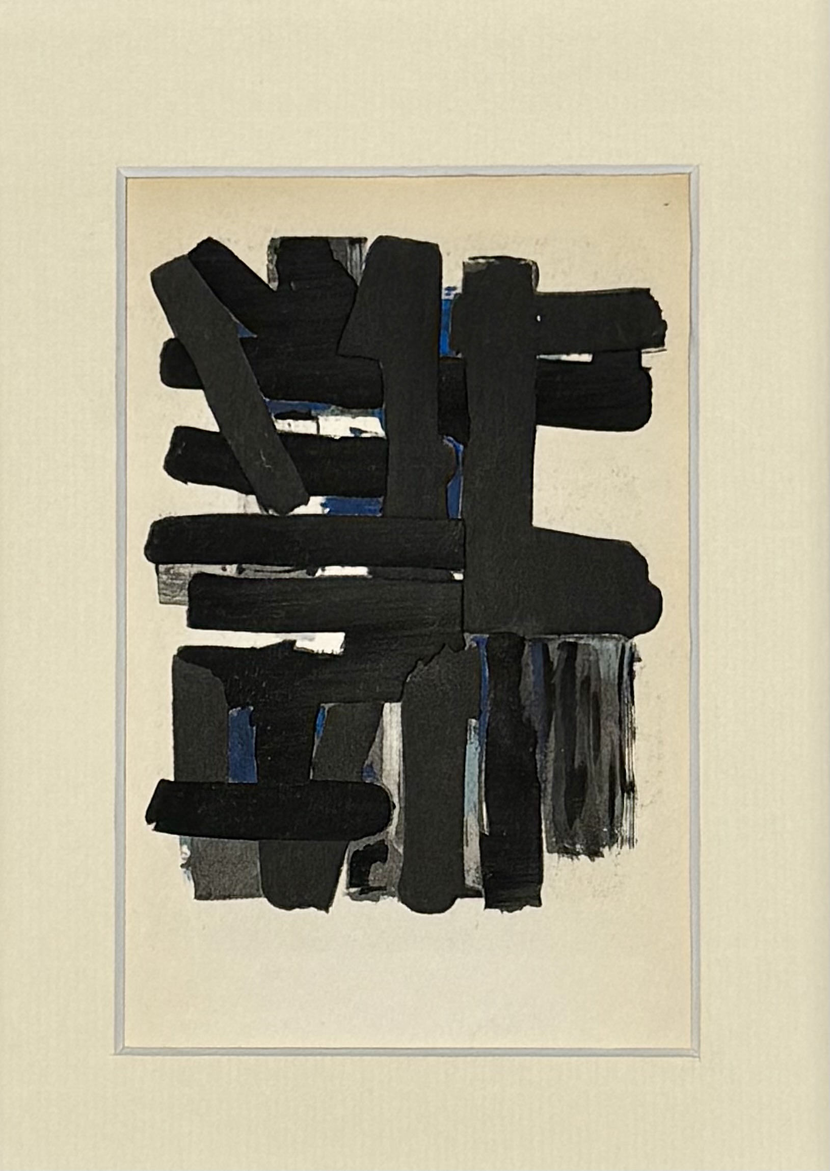 Soulages (After) - Gouaches et gravures (F), 1957 - Framed! - Image 3