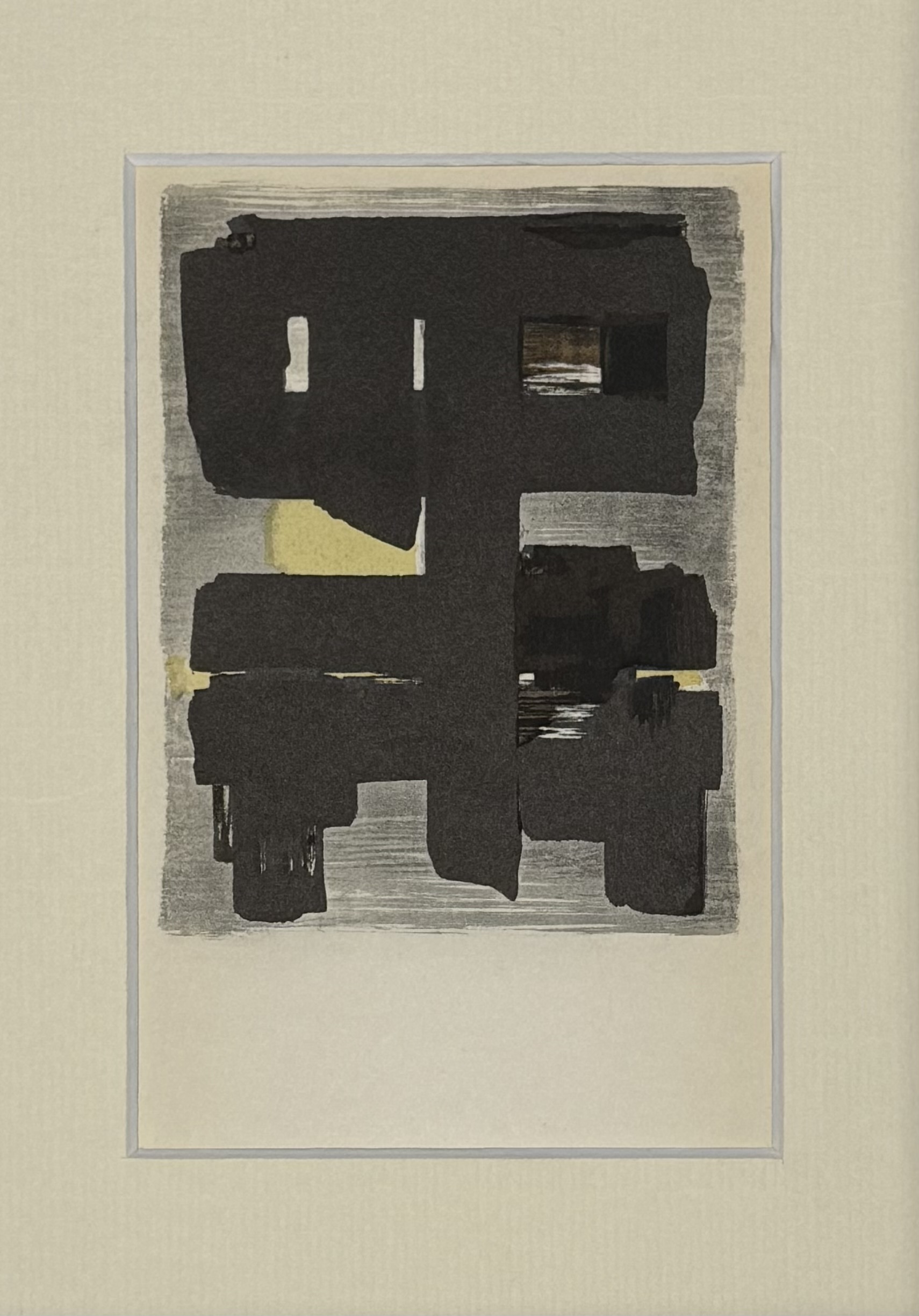 Soulages (After) - Gouaches et gravures (E), 1957 - Framed! - Image 3