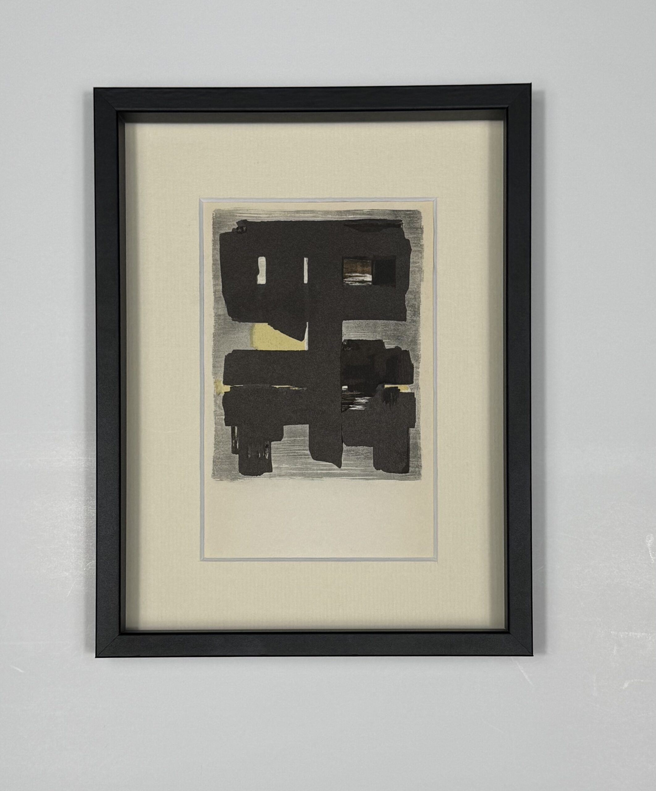 Soulages (After) - Gouaches et gravures (E), 1957 - Framed! - Image 2
