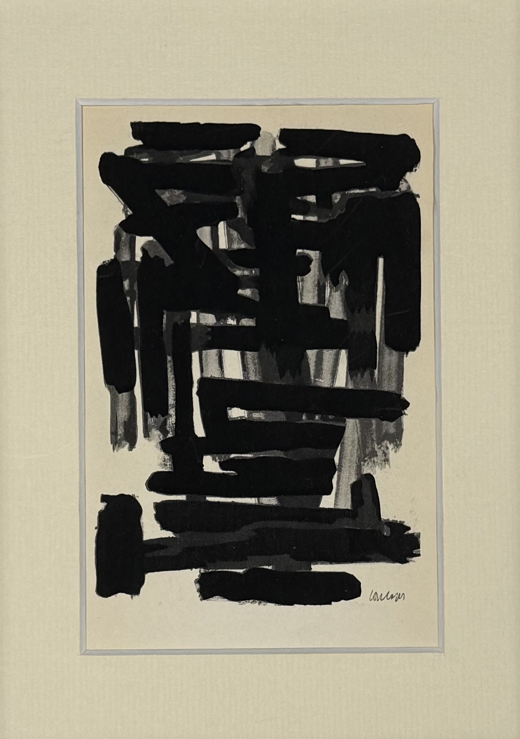Soulages (Après) - Gouaches et gravures (C), 1957 - Encadré ! – Image 3