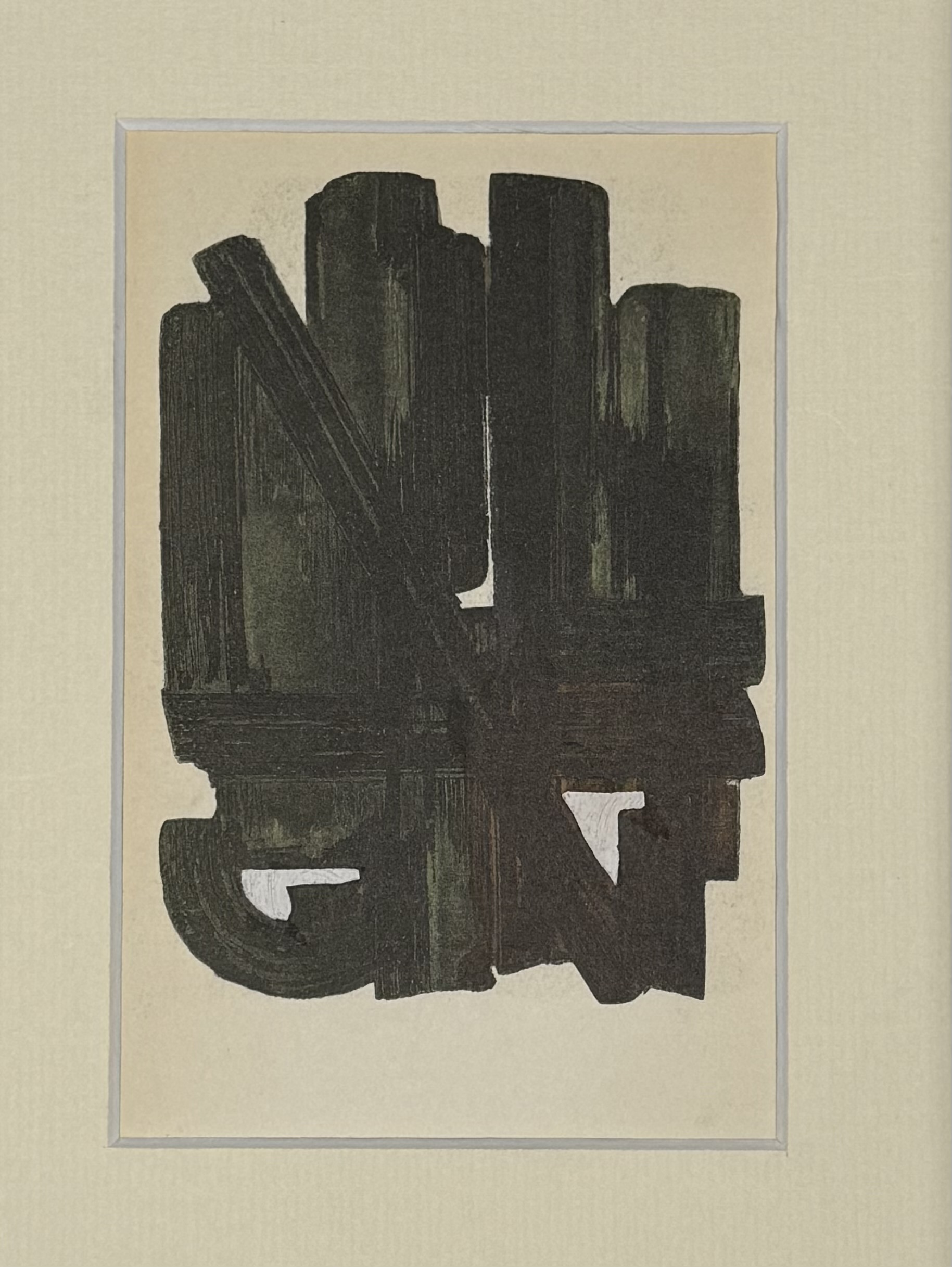 Soulages (After) - Gouaches et gravures (I), 1957 - Framed! - Image 2