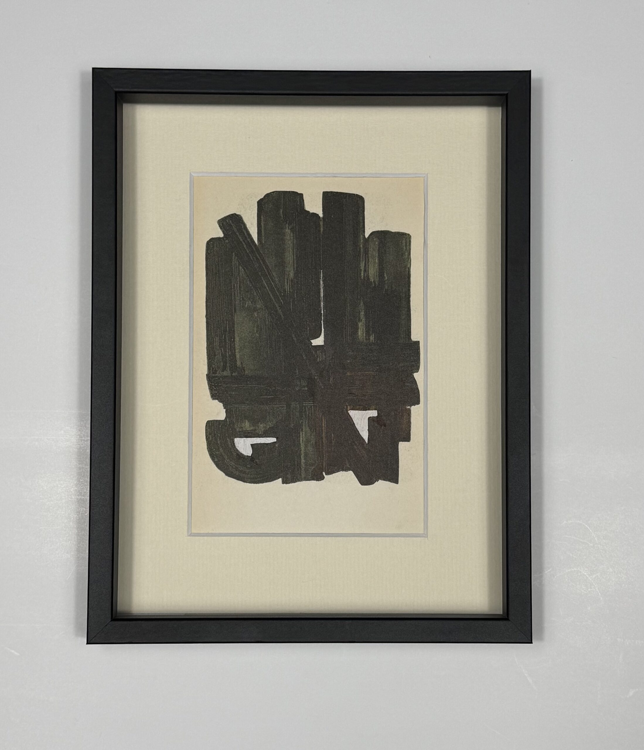 Soulages (After) - Gouaches et gravures (I), 1957 - Framed! - Image 3