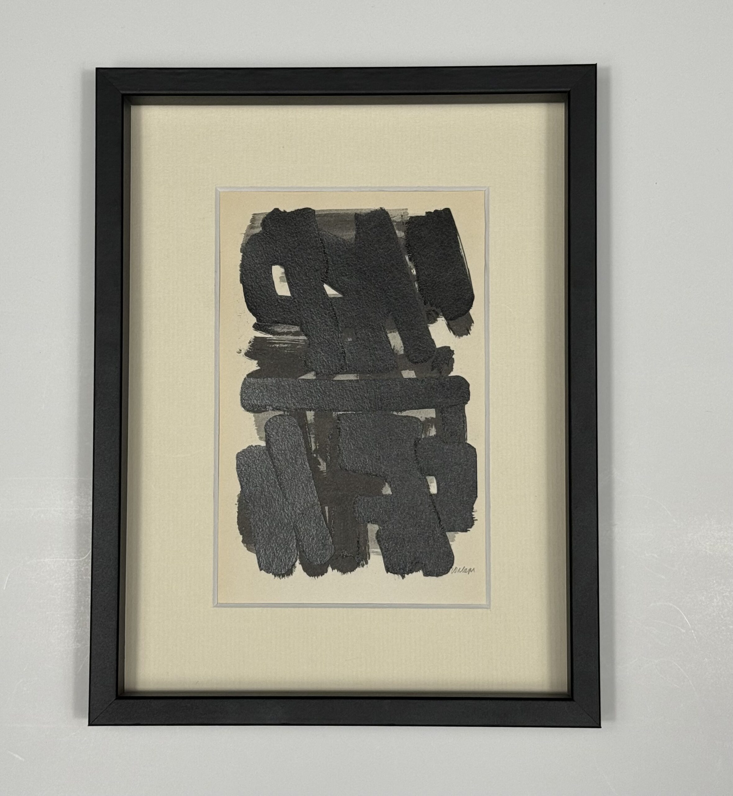 Soulages (After) - Gouaches et gravures (D), 1957 - Framed! - Image 3