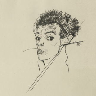 (after) Egon Schiele, Selbstporträt — Self-Portrait, 1920