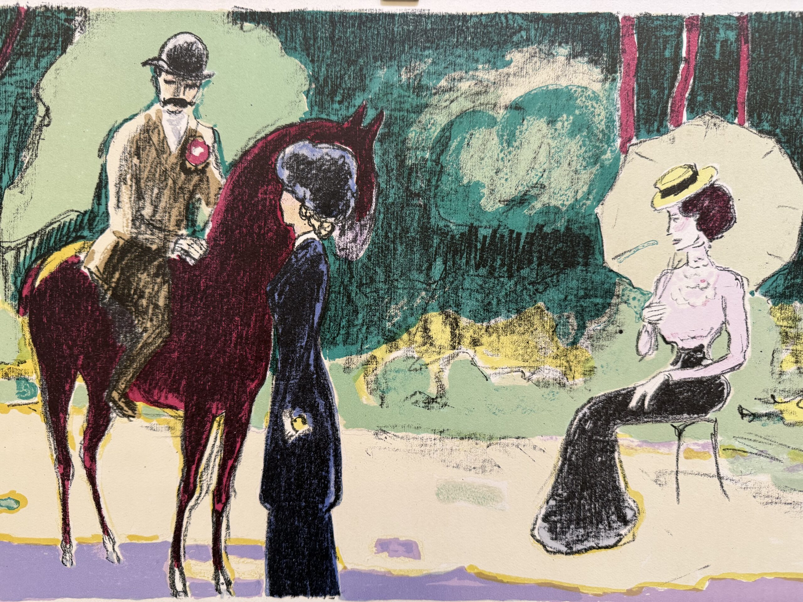 Kees van Dongen 1877–1968 La rencontre du bois (a meeting in the Bois de Boulogne), circa 1950