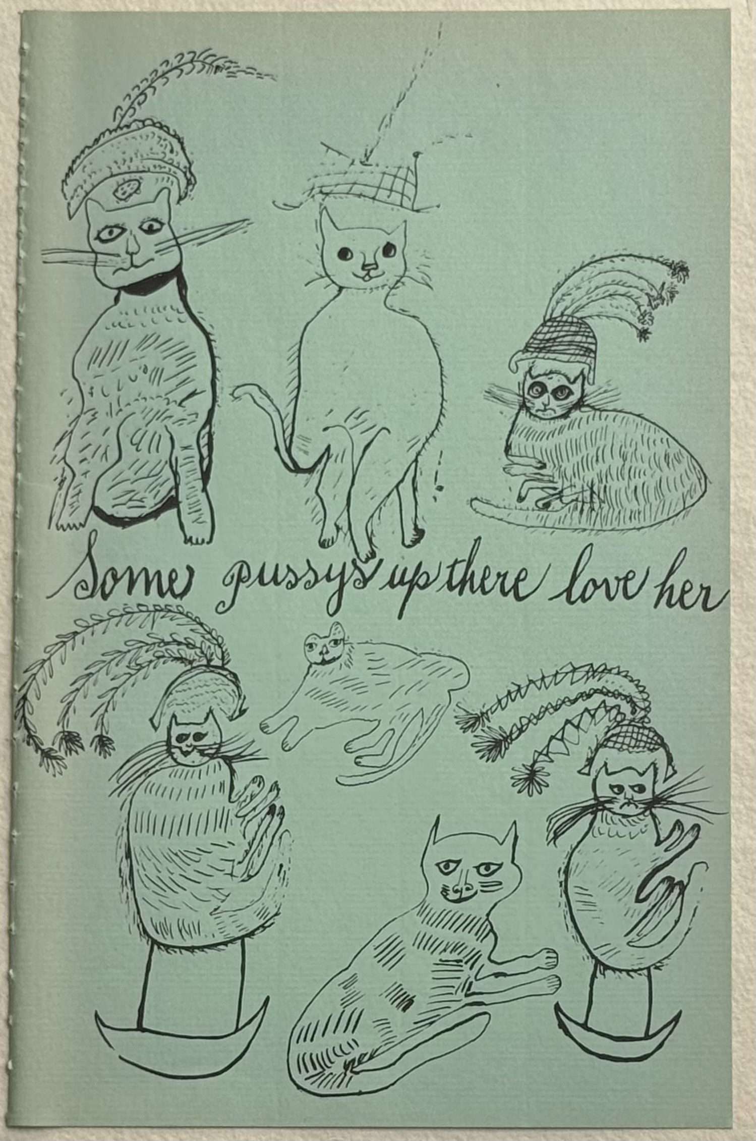 Andy Warhol : Holy Cats - Some pussys up there love her, C. 1957 - Image 2