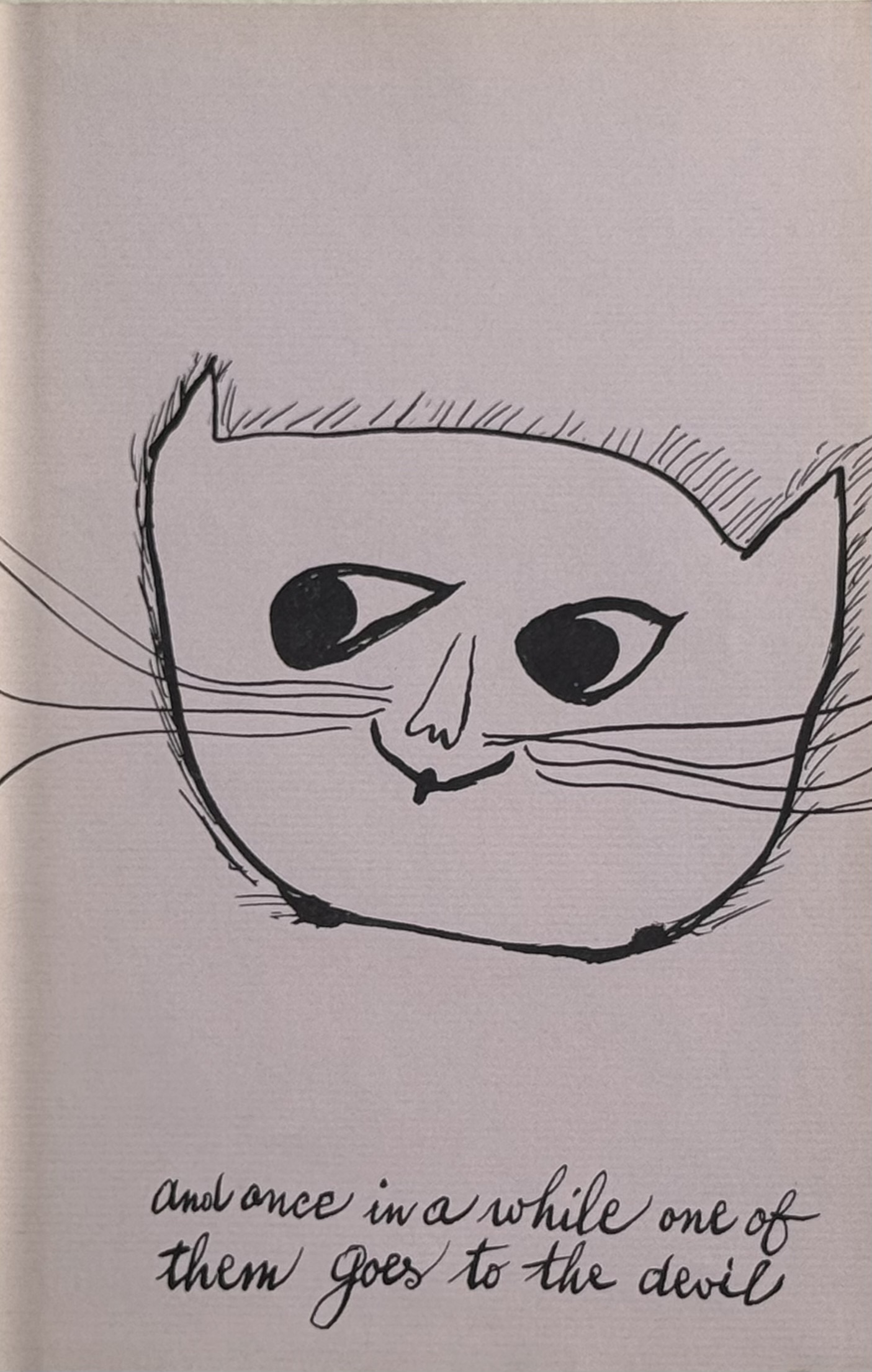 Andy Warhol : Holy Cats : Some don't, c. 1957