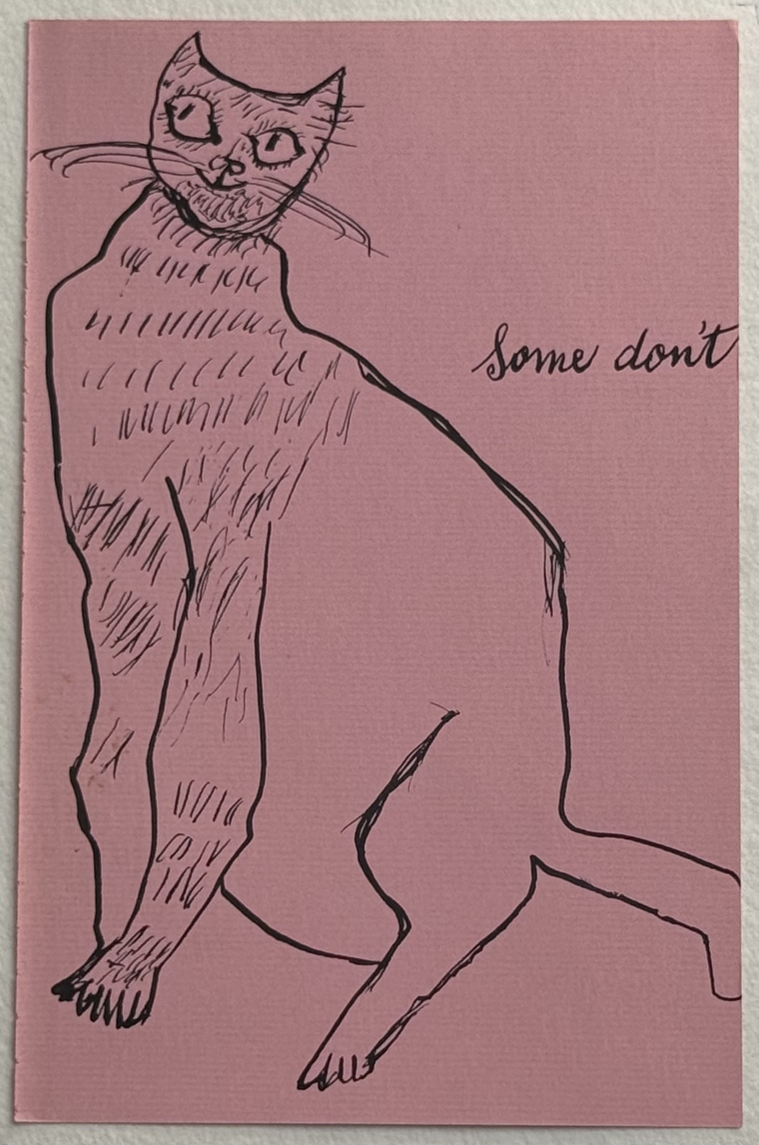 Andy Warhol : Holy Cats : Some don't, c. 1957 - Image 2