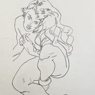 Egon Schiele (after), Kniender weiblicher Akt — Kneeling Female Nude, 1917