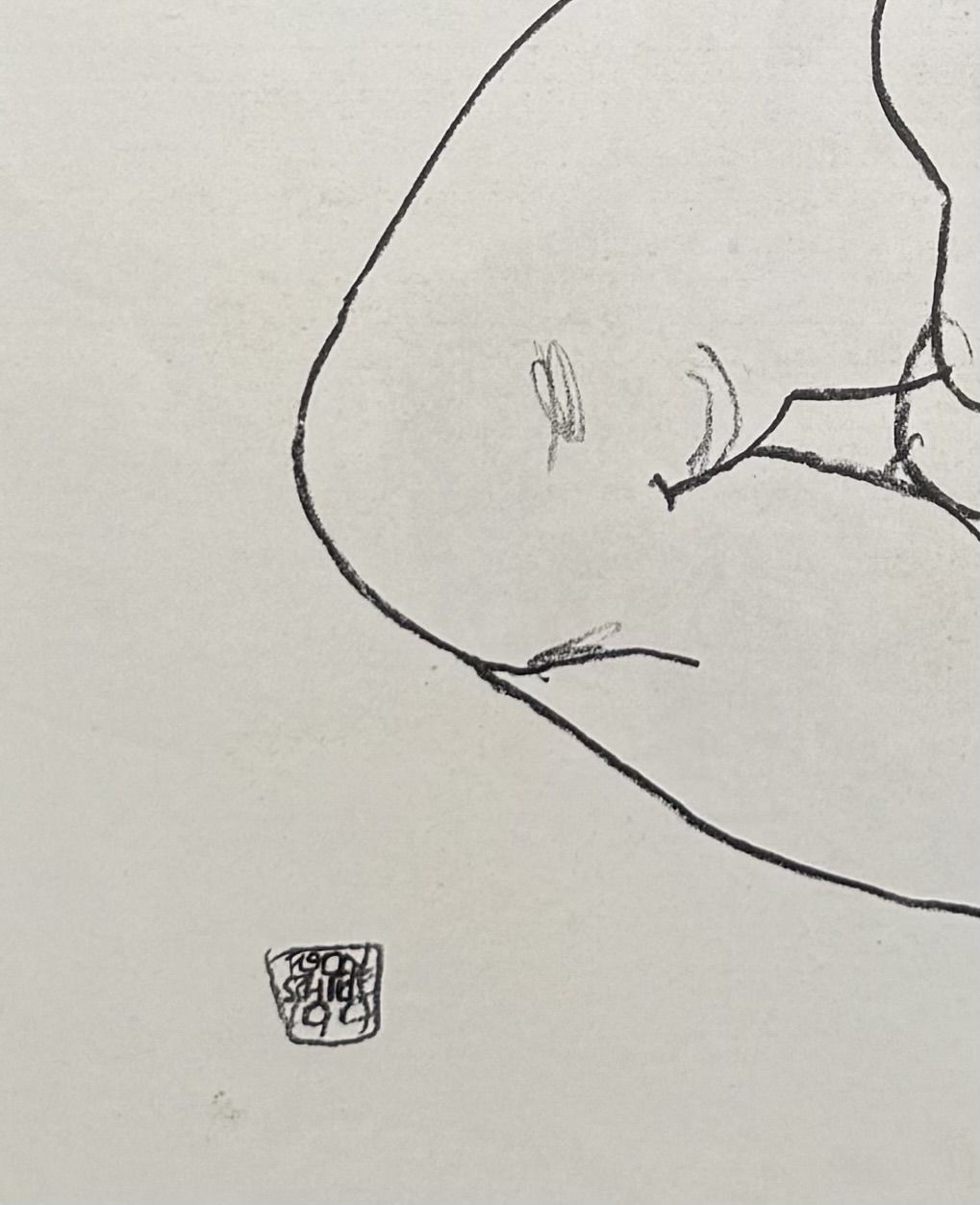 Egon Schiele (after), Kniender weiblicher Akt — Kneeling Female Nude, 1917 - Image 2