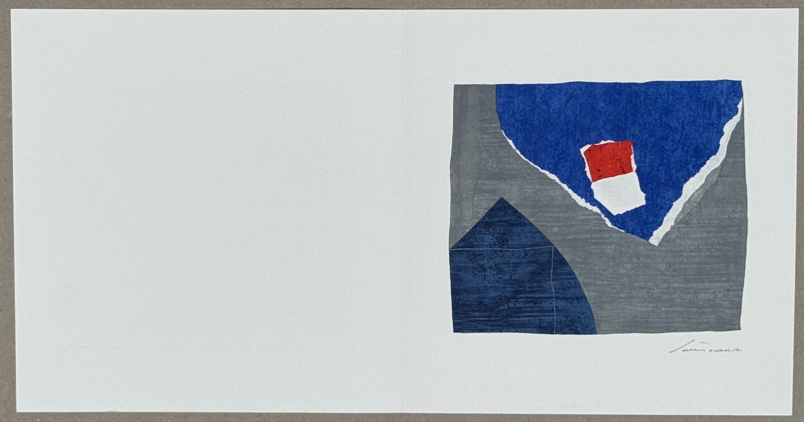 Giuseppe Santomaso : Neujahrskarte der Erker-Galerie — New Year’s card of the Erker-Galerie, 1975 Hand-signed - Image 3