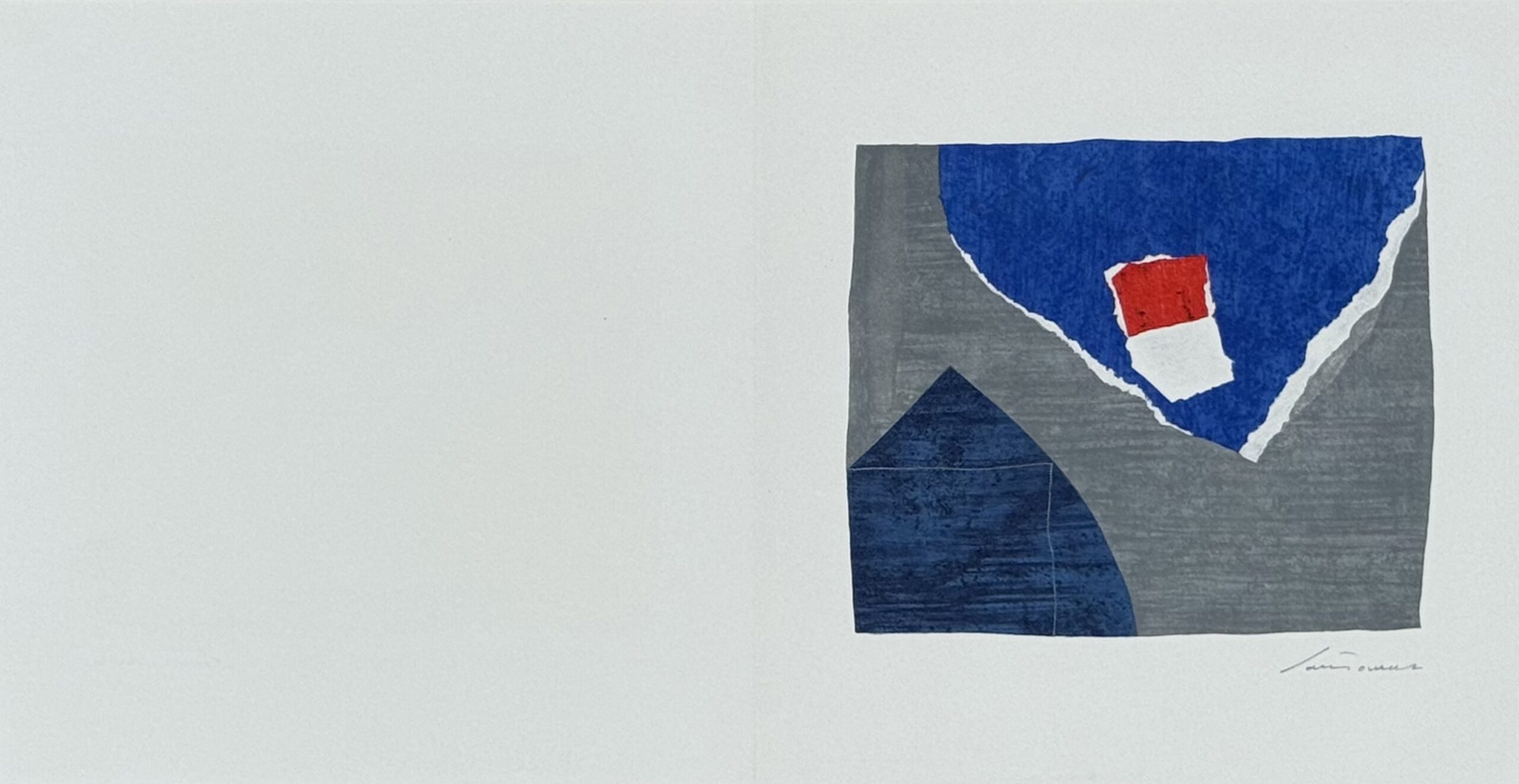 Giuseppe Santomaso : Neujahrskarte der Erker-Galerie — New Year’s card of the Erker-Galerie, 1975 Hand-signed - Image 2