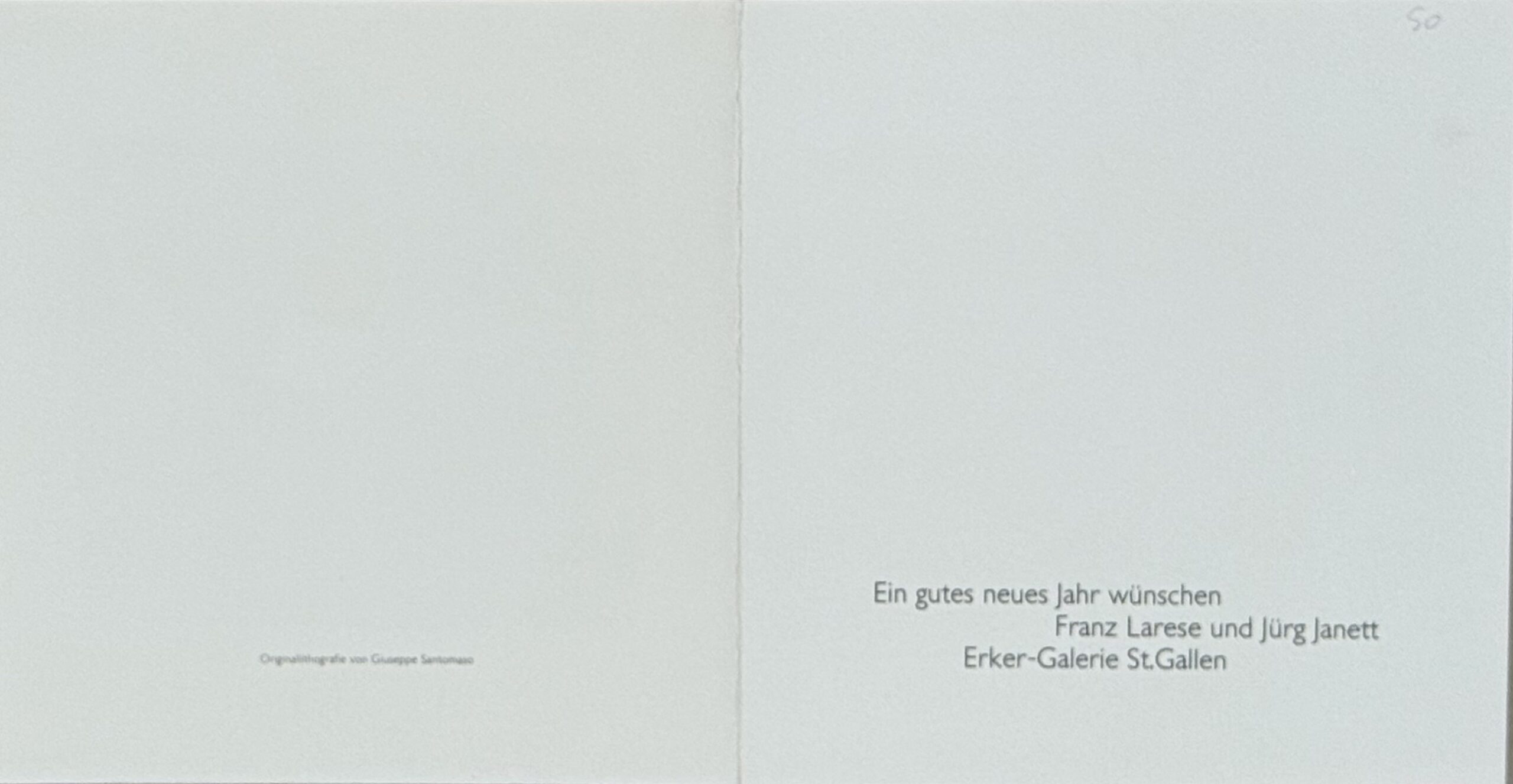 Giuseppe Santomaso : Neujahrskarte der Erker-Galerie — New Year’s card of the Erker-Galerie, 1975 Hand-signed - Image 4