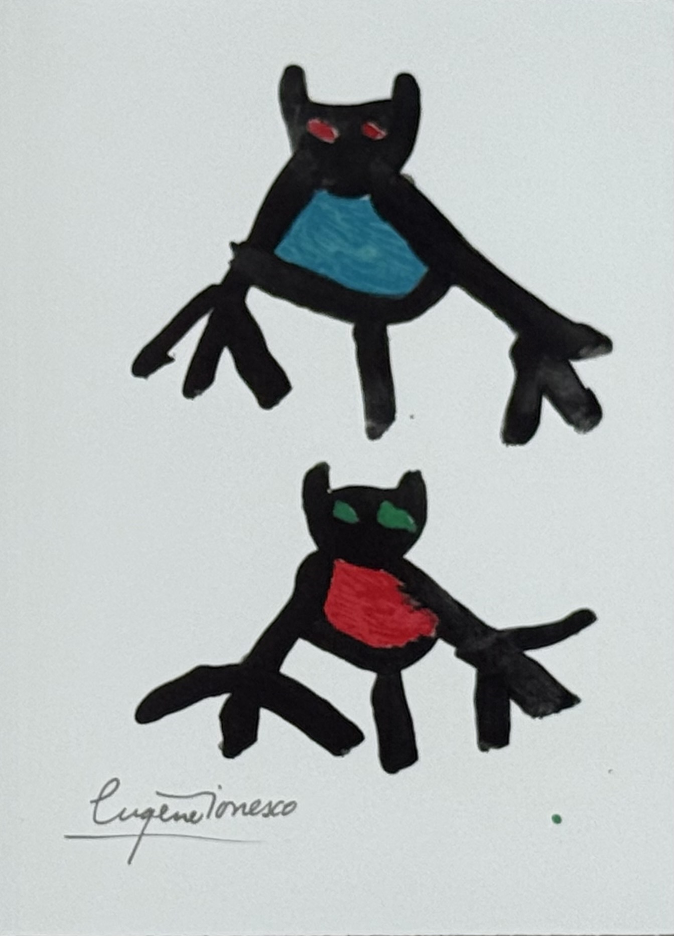 Eugène Ionesco : Neujahrskarte der Galerie im Erker, 1987 - Image 3
