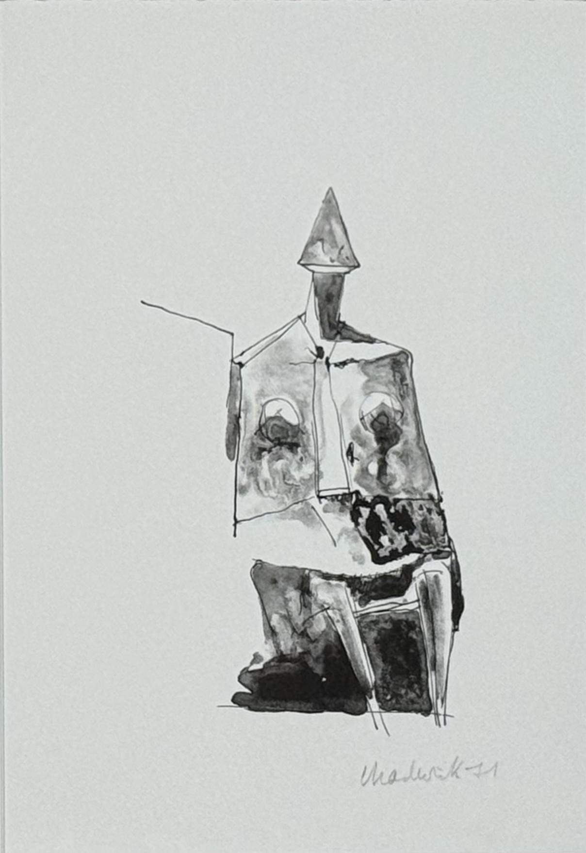 Lynn Chadwick : Neujahrskarte der Galerie im Erker (Hand Signed), 1971 - Image 3