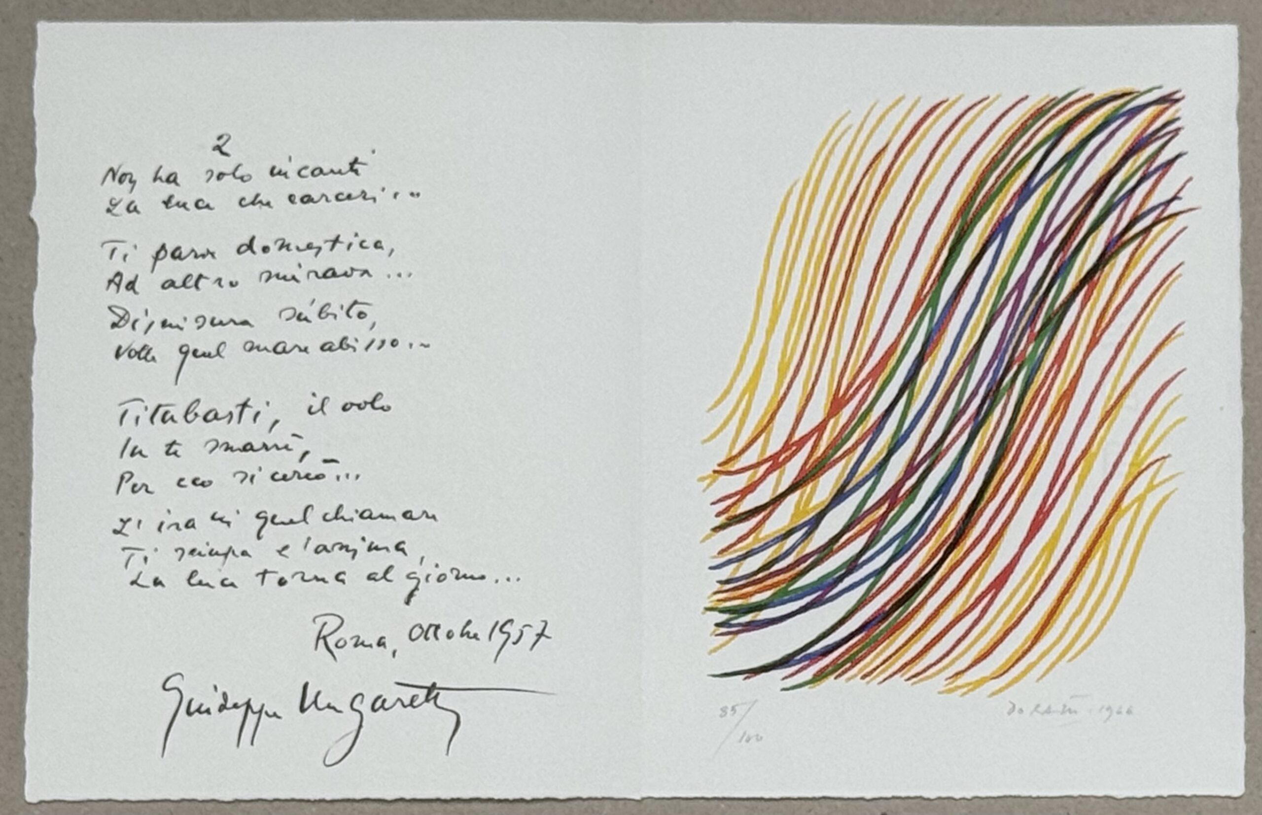 Piero Dorazio : Composition — Cantetto senza parole, 1966 (Hand-Signed) - Image 3