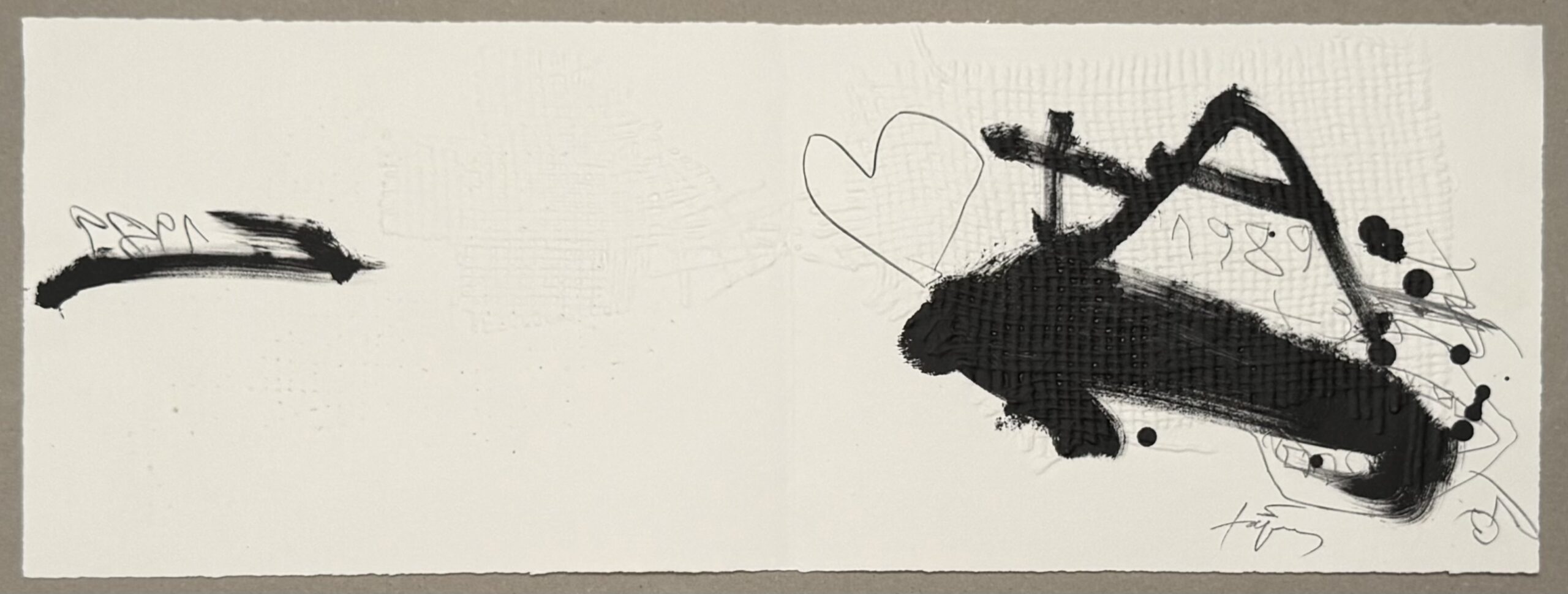 Antoni Tapies : Neujahrskarte der Erker-Galerie — New Year's card of the Erker-Galerie, 1989 - Image 3