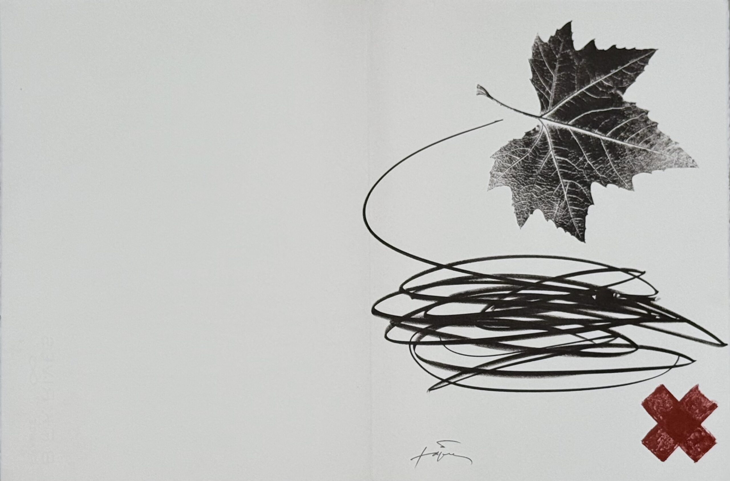 Antoni Tapies : Neujahrskarte der Erker-Galerie, 1975