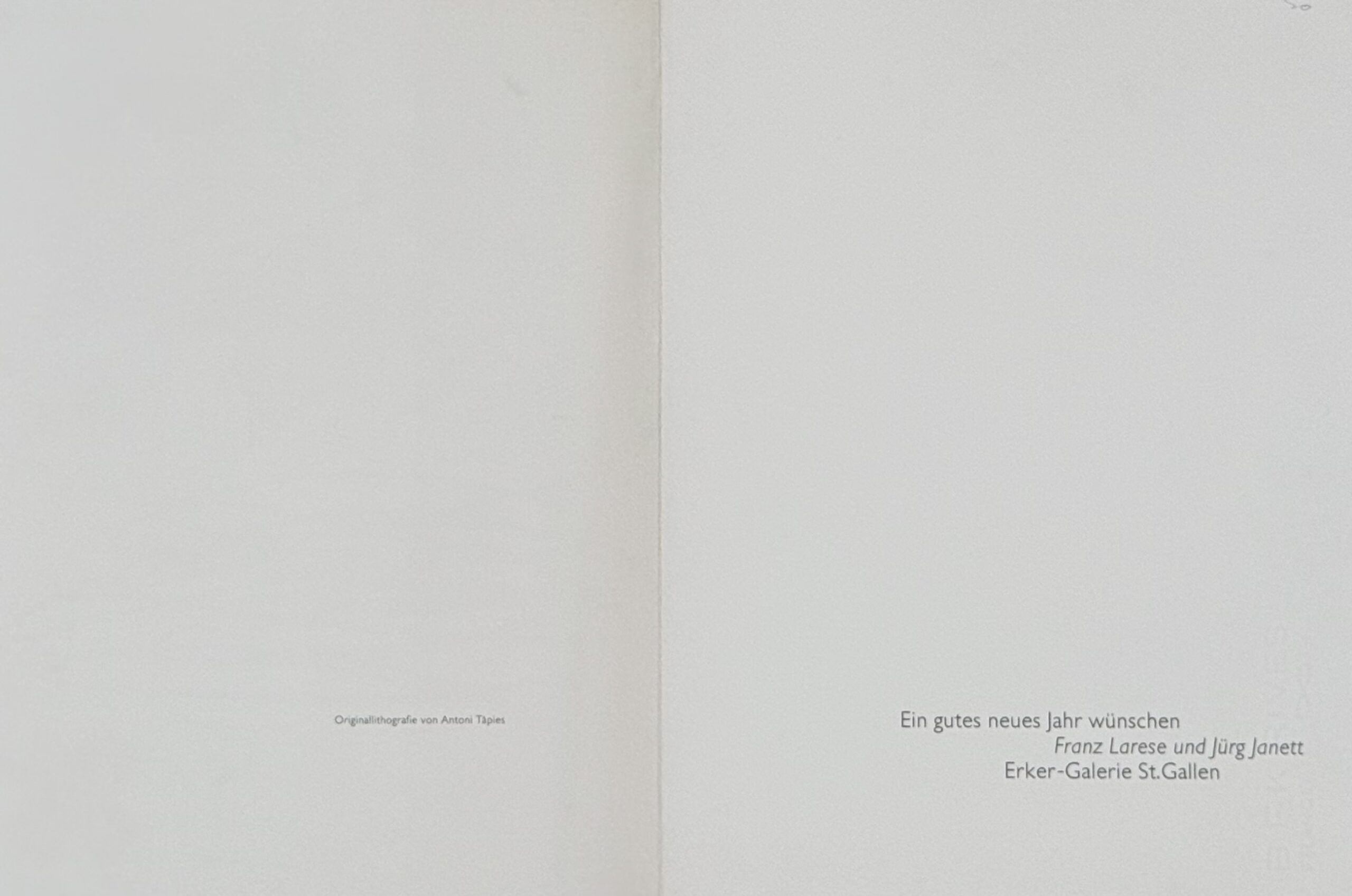 Antoni Tapies : Neujahrskarte der Erker-Galerie, 1975 - Image 4