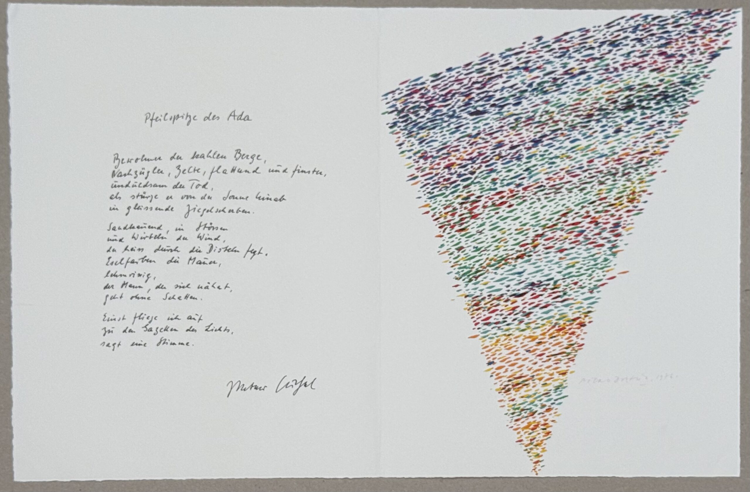 Piero Dorazio : Pfeilspitze der Ada, 1976 (Hand-signed) - Image 3