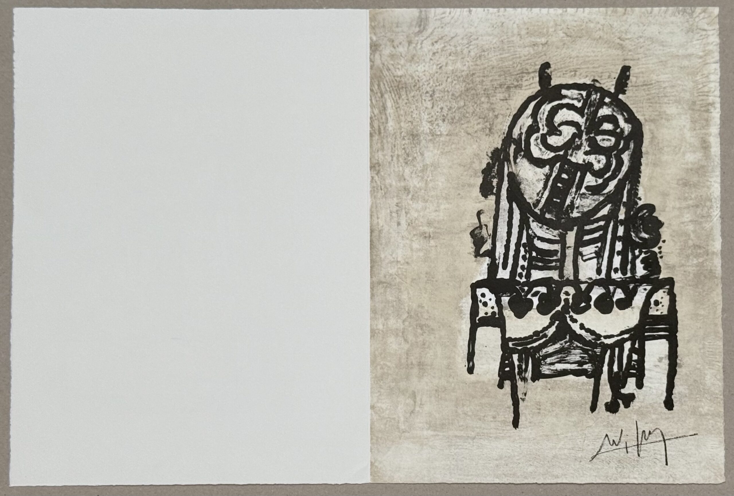 Wifredo Lam : Neujahrskarte der Erker-Galerie, 1978 - Image 3
