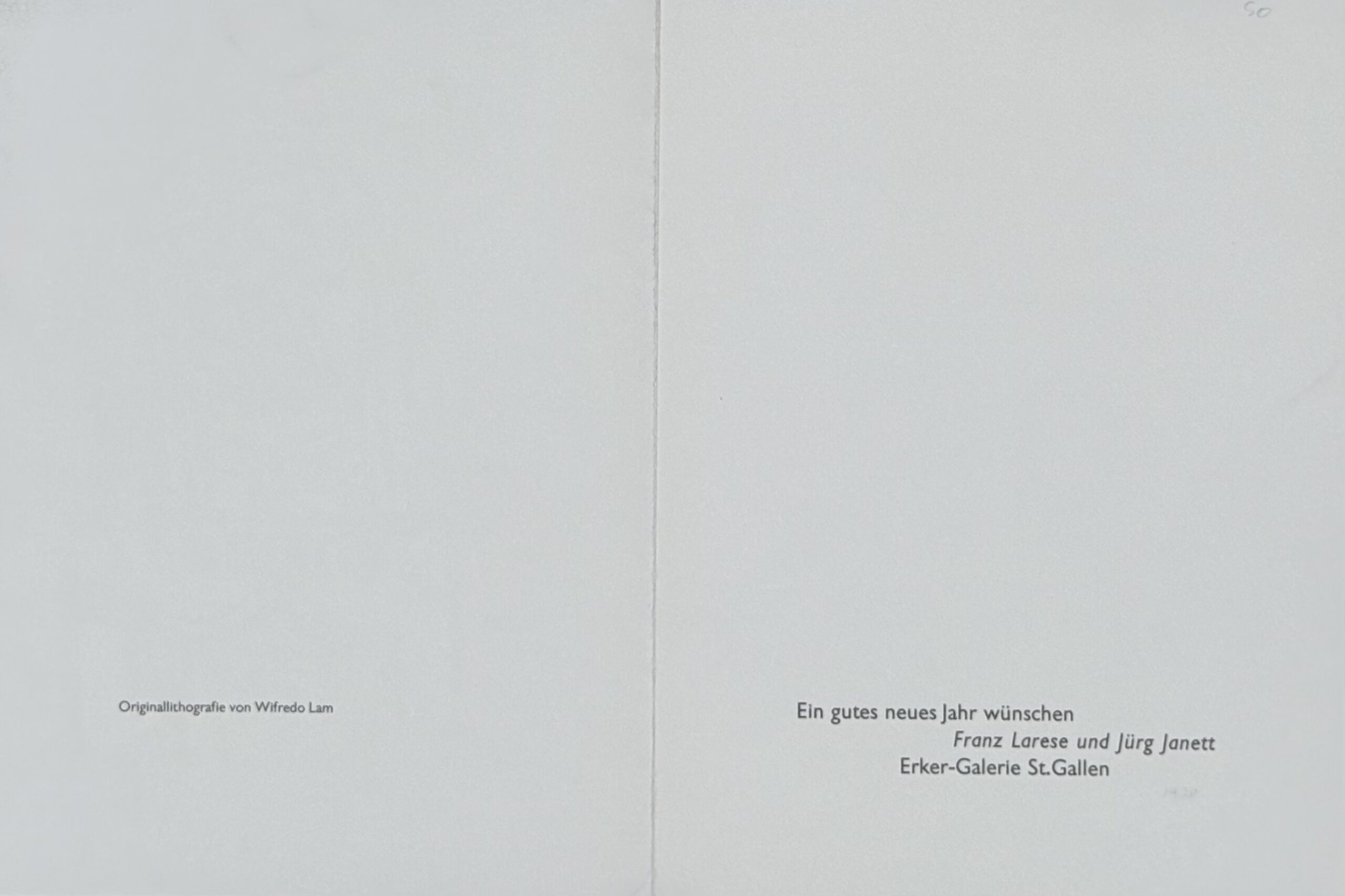 Wifredo Lam : Neujahrskarte der Erker-Galerie, 1978 - Image 4