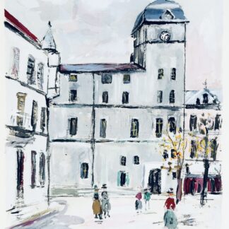 Maurice Utrillo - Les Passants, Montmartre, 1950