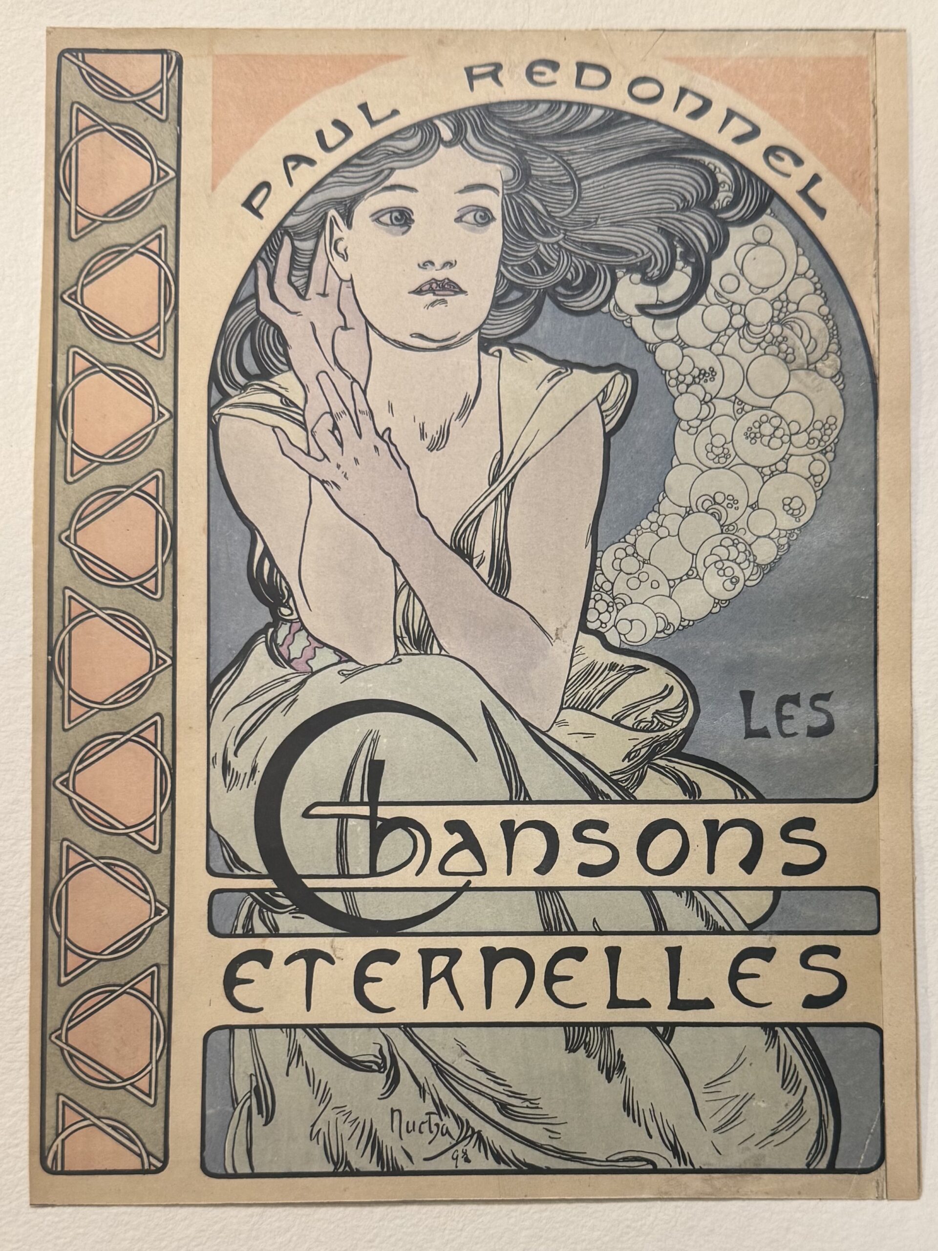 Alphonse Mucha : Chansons Eternelles, 1898 (Couverture lithographique originale) – Image 2