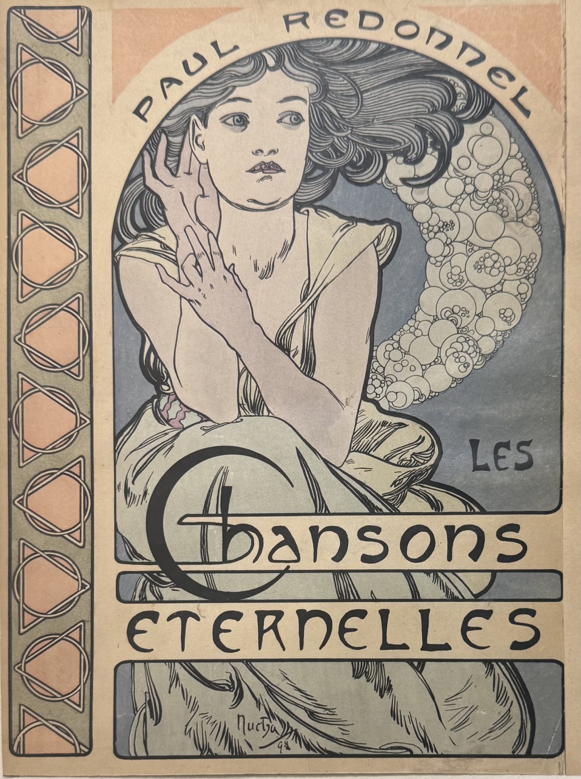 Alphonse Mucha : Chansons Eternelles, 1898 (Original lithograph cover)