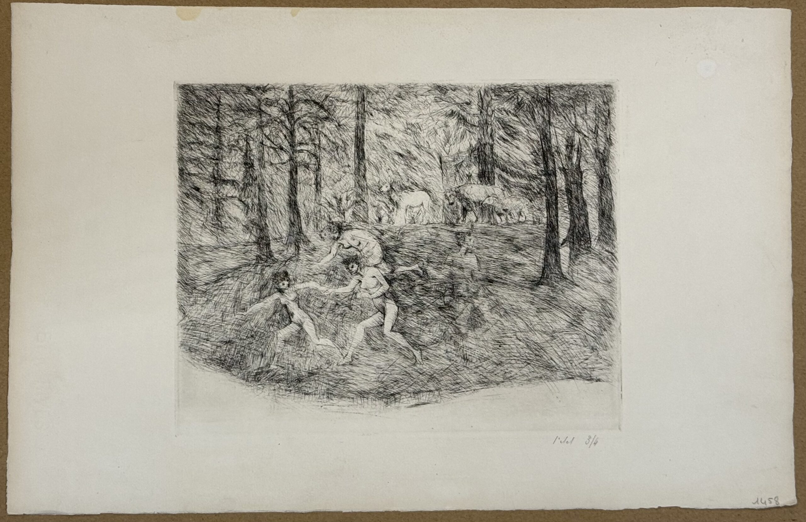 Édouard Goerg : Lot of two original etchings, c.1960 - Image 3
