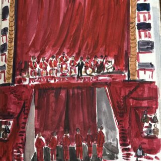 Nathalie Chabrier : Orchestre du cirque, 1963 (Watercolour)