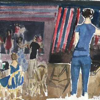Roger Forissier : Nathalie peignant, 1963 (Watercolour)