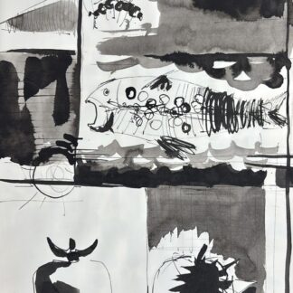 Émile Marzé : Untitled, 1964 (Watercolour in black)