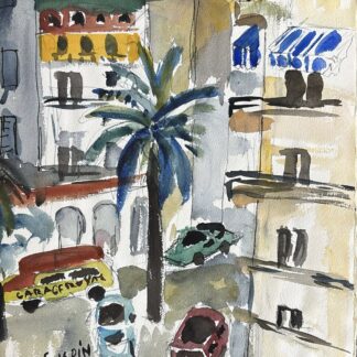 François Desnoyer : Immeuble Garage Royal, 1967 (Watercolour)