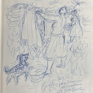 Maurice Savin : Les Vendeurs ambulants, 1969 (Ballpoint pen)