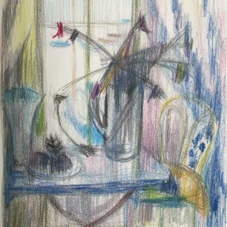Jules-René Hervé : Vue d'Honfleur, 1968  (Coloured pencils)