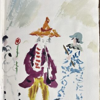 Claude Tabet : Le Joueur de flûte, 1969 (Watercolour)