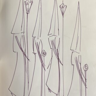 Jean-Pierre Augier - Procession de pénitents, c. 1970 (Felt-tip pen)