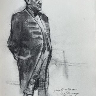 Burton Silverman (b. 1928) Portrait of a standing man (descriptive title — possibly Yves Guérin himself, to confirm), 4 December 1966