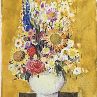 Robert Vernet-Bonfort : Bouquet de fleurs (Bouquet of Flowers), 1967 (Gouache)