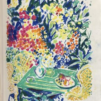 Roger Limouse : Nature morte au bouquet (Still Life with a Bouquet), 1968 (Coloured oil crayon)