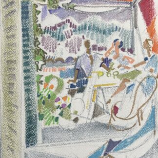 Jean Cluseau-Lanauve : La Terrasse de Falicon, 1975 (Oil pastel)