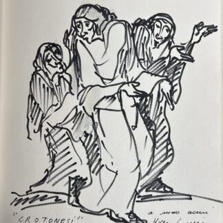 Gualtiero Busato : Crotonesi (Women of Crotone), 1974 (Felt-tip pen)