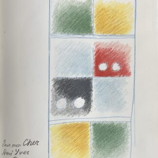 Paul Mansouroff : Composition, 1974 (Coloured pencils)