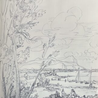 François Baboulet : Paysage de bord de mer (Coastal Landscape), 1988 (Ballpoint pen)