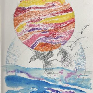 Jean-Théobald Jacus : Soleil mouillé, mer (Wet Sun, Sea), 1977 (Watercolour)