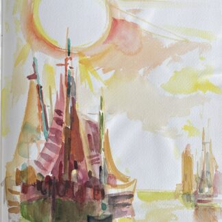 Jean Navarre : Bateaux (Boats), 1986 (Watercolour)