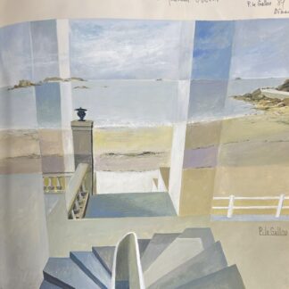 Paul Le Gallou : Dinard — la plage, la mer, les îles, 1989 (Gouache)